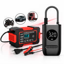 Kit Mini Compressor Portátil + Carregador De Bateria Automotivo