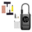 Kit Reparo Pneu + Bomba de Encher Pneu Mini Compressor Portátil