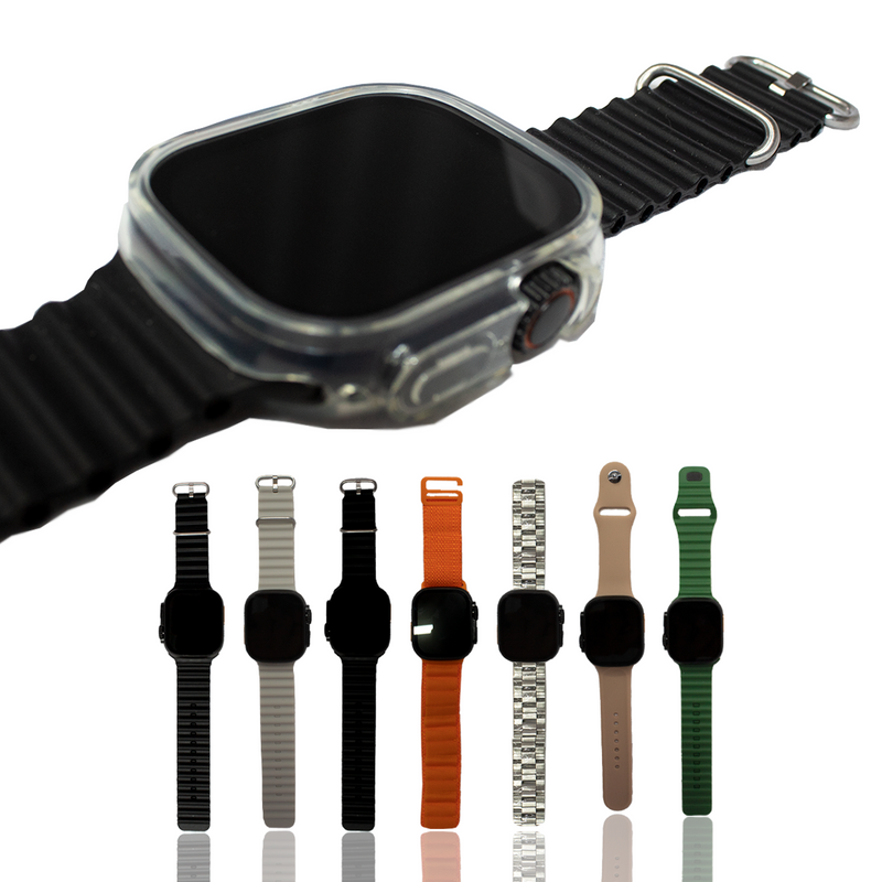 Relógio Smartwatch K9 Ultra Pro Max com 7 Pulseiras Prova D'Água