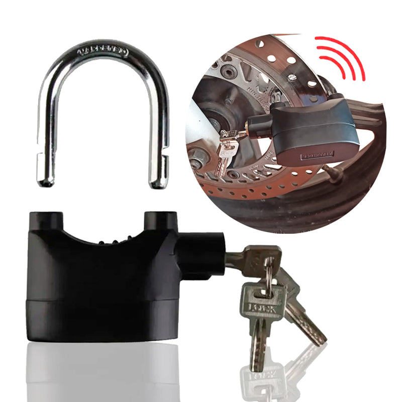 Cadeado Com Alarme Antifurto Moto, Bike, Portões