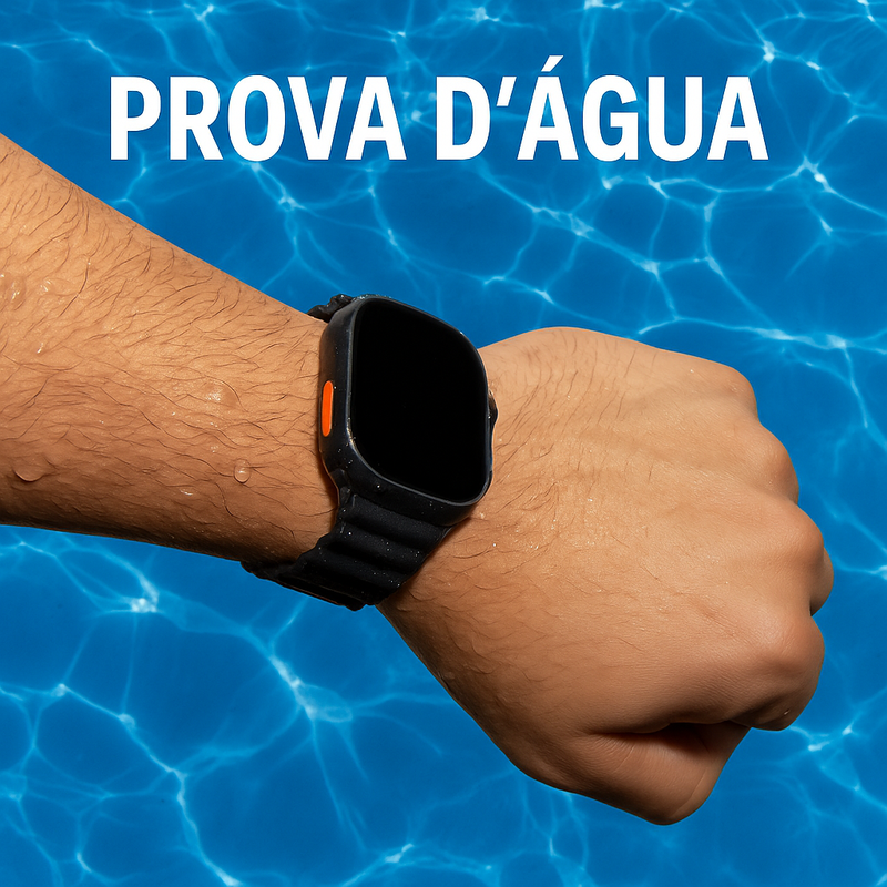 Relógio Smartwatch K9 Ultra Pro Max com 7 Pulseiras Prova D'Água