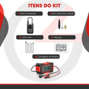 Kit Mini Compressor Portátil + Carregador De Bateria Automotivo