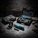 Chave Catraca Elétrica 3/8 Kit Soquetes 2 Baterias