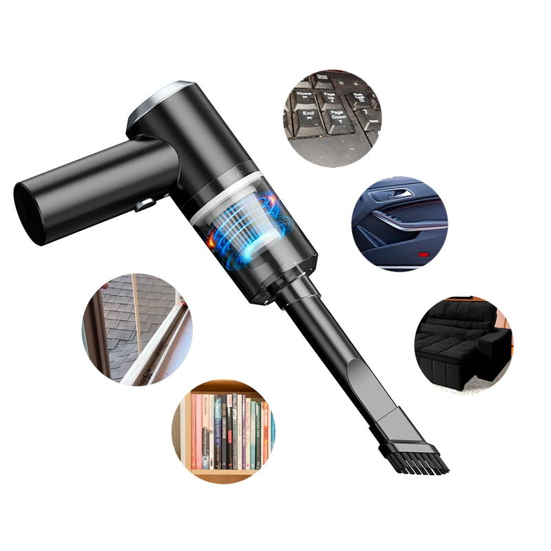 Mini Aspirador de Pó Portátil 3 em 1 Recarregável Prático e Eficiente