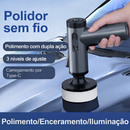 Kit Politriz Automotiva Portátil 80w + Cera 200g e Pano Microfibra