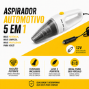 Aspirador de Pó Portátil 120w Automotivo 5 em 1