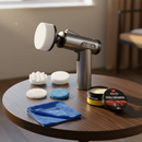 Kit Politriz Automotiva Portátil 80w + Cera 200g e Pano Microfibra