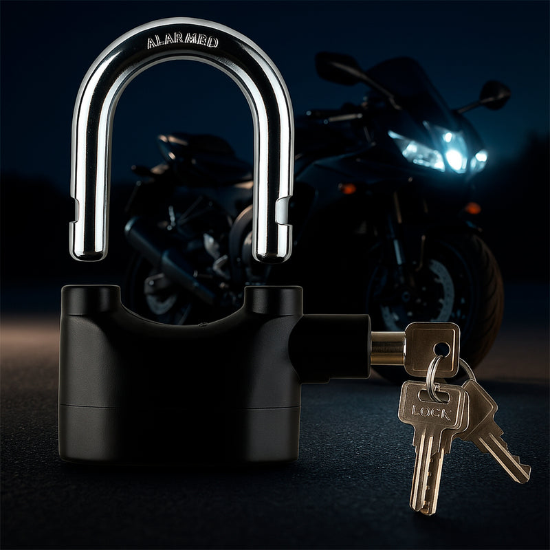 Cadeado Com Alarme Antifurto Moto, Bike, Portões