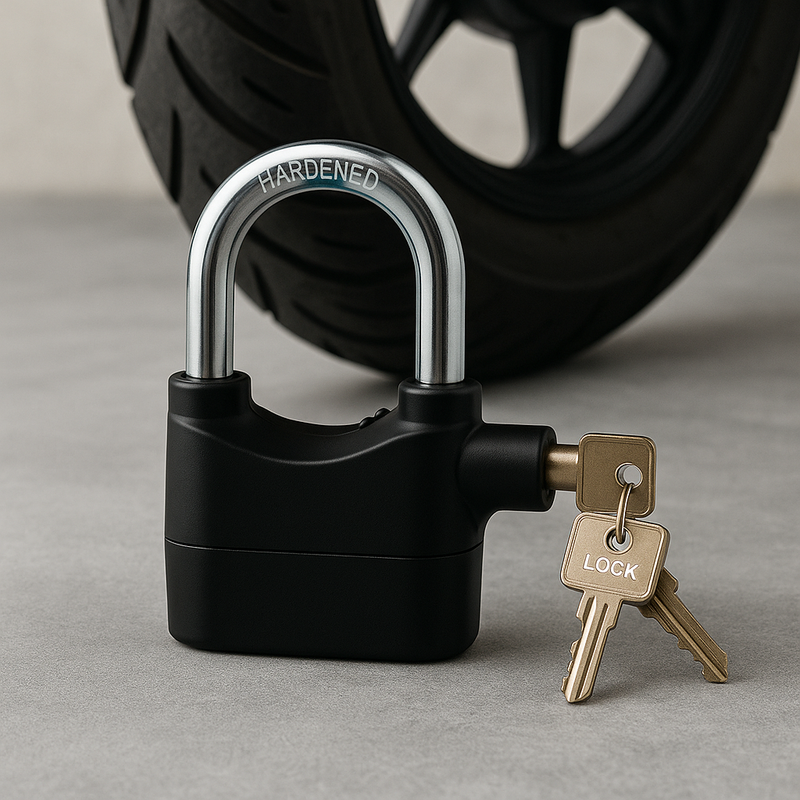 Cadeado Com Alarme Antifurto Moto, Bike, Portões