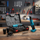 Chave Catraca Elétrica 3/8 Kit Soquetes 2 Baterias
