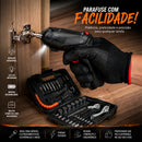 Mini Parafusadeira Recarregável Kit 45 Peça Maleta